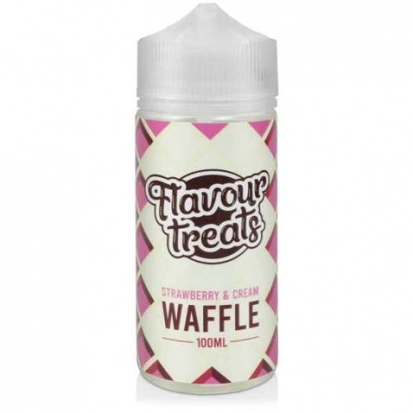 Strawberry and Cream Waffle E Liquid - Flavour Treats Series (100ml Shortfill)