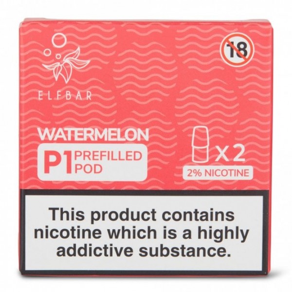 Watermelon Mate P1 Nic Salt E Liquid Pods (2 x 2ml)
