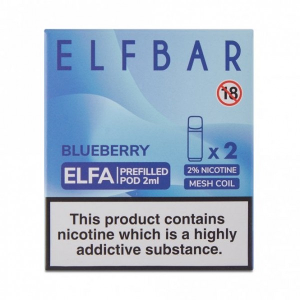Blueberry Nic Salt E Liquid Pods - Elfa Series (2 x 2ml)